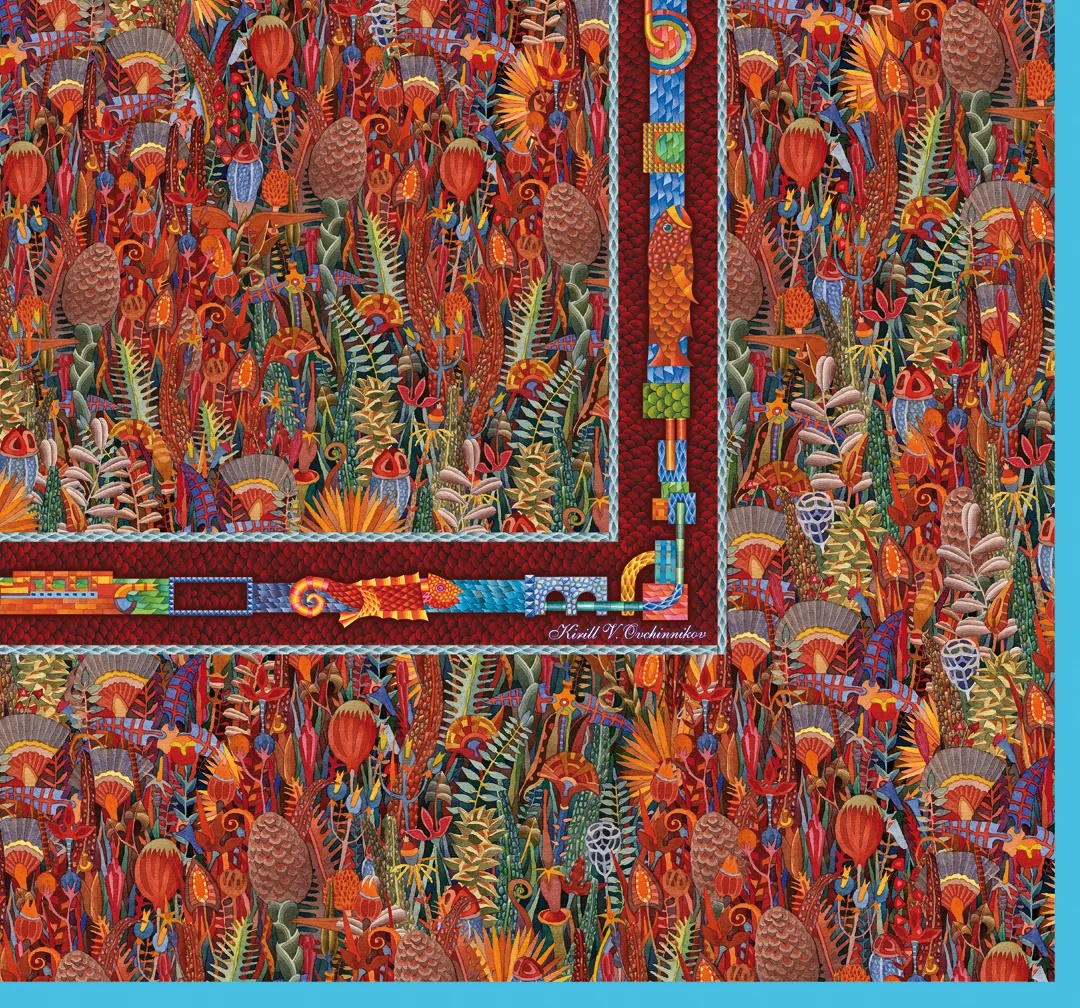 Платок кашемировый Зимний сад