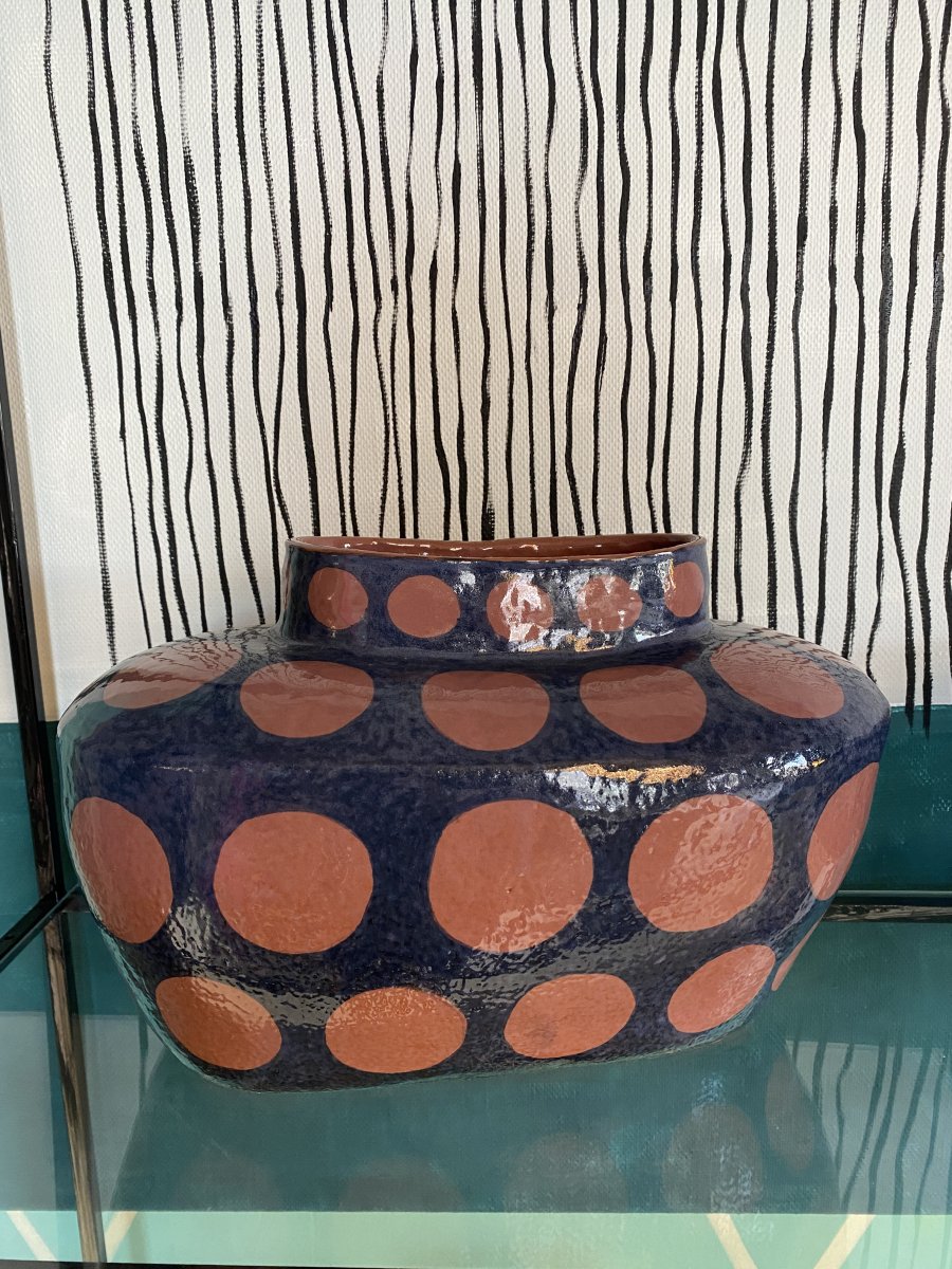 Ваза пузатая Круги