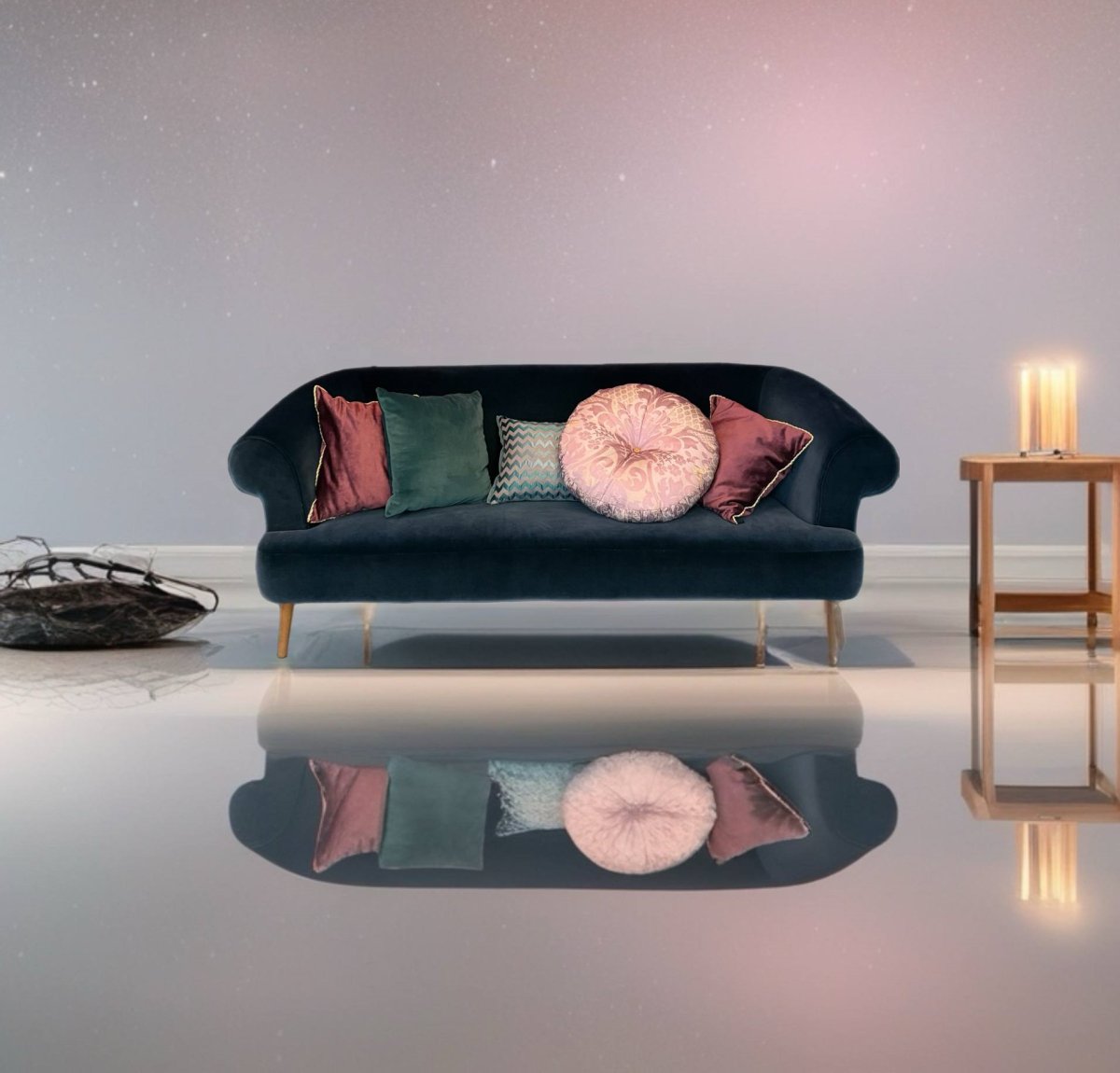 Диван Синий бархат